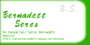 bernadett seres business card